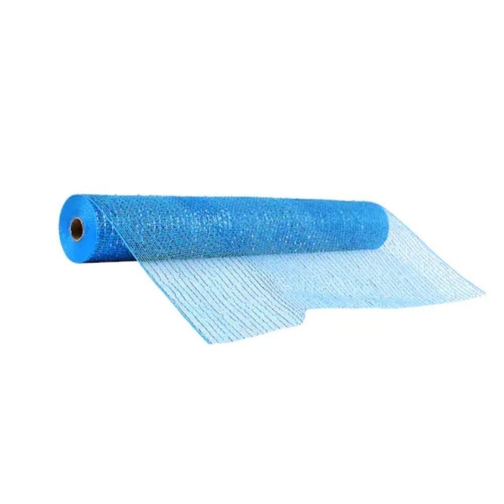 21 inch deco mesh gorgeous light blue